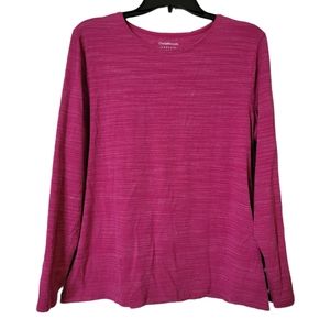Croft&Barrow heather hot pink classic tee